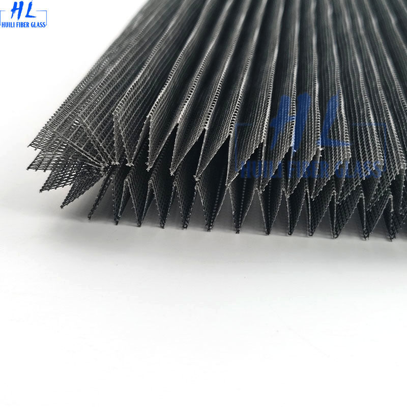 फैक्टरी अनुकूलन योग्य प्लीटेड कीट स्क्रीन चौड़ाई 2.0 मीटर विभिन्न वास्तु अनुप्रयोगों के लिए उपयुक्त हल्के और मजबूत जाल