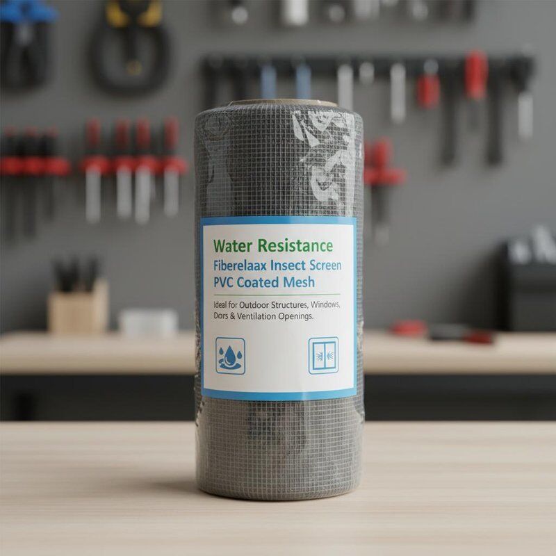 पानी प्रतिरोधी फाइबरग्लास कीट स्क्रीन पीवीसी लेपित जाल बाहरी संरचनाओं, खिड़कियों, दरवाजों और वेंटिलेशन छिद्रों के लिए आदर्श