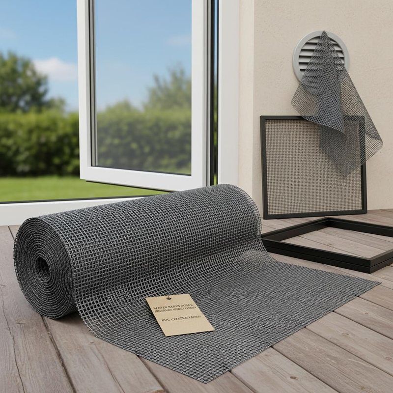 पानी प्रतिरोधी फाइबरग्लास कीट स्क्रीन पीवीसी लेपित जाल बाहरी संरचनाओं, खिड़कियों, दरवाजों और वेंटिलेशन छिद्रों के लिए आदर्श