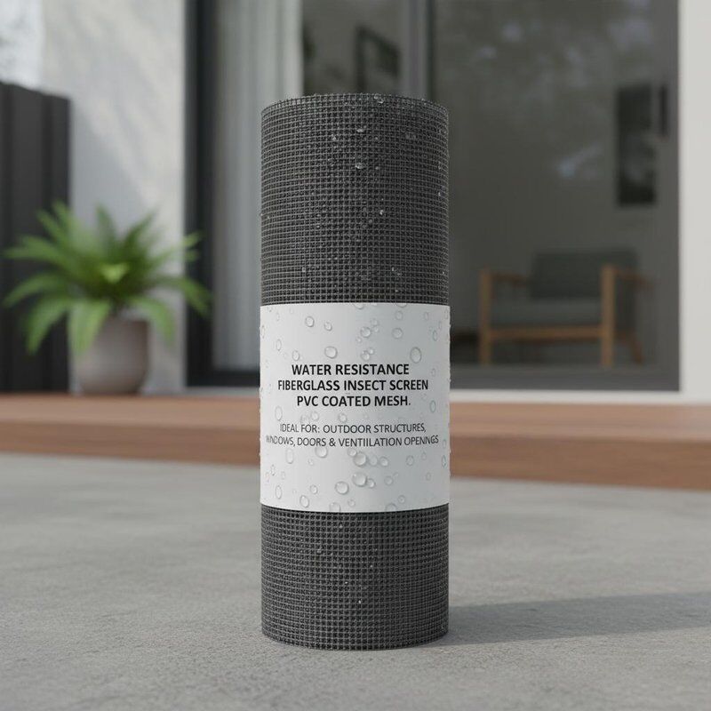 पानी प्रतिरोधी फाइबरग्लास कीट स्क्रीन पीवीसी लेपित जाल बाहरी संरचनाओं, खिड़कियों, दरवाजों और वेंटिलेशन छिद्रों के लिए आदर्श